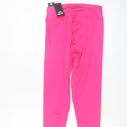 Crivit Womens Pink Capri Leggings Size 8/10 Stretch Activewear