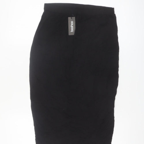 Boohoo Women's Black Size 14 Midi Pencil Jersey Skirt