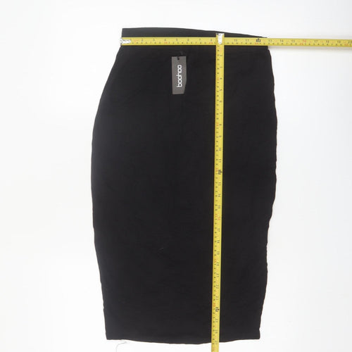 Boohoo Women's Black Size 14 Midi Pencil Jersey Skirt