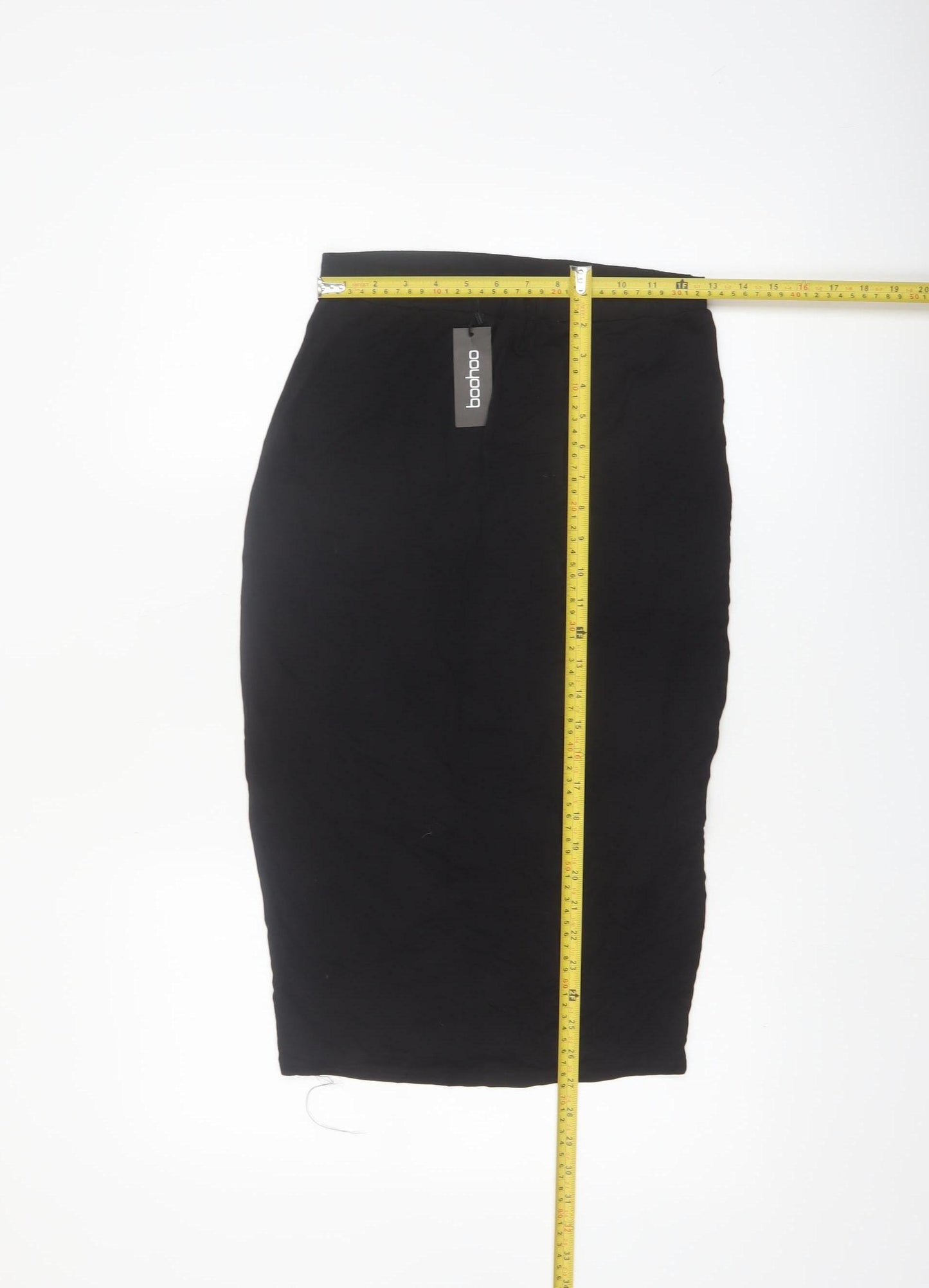 Boohoo Women's Black Size 14 Midi Pencil Jersey Skirt