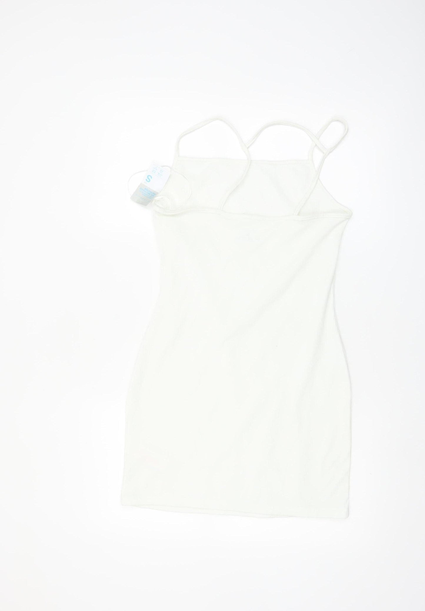 Primark Women White Slip Dress Size 10-12 Sleeveless Summer Style