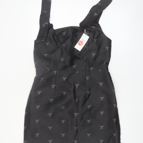 Marks and Spencer Women's Black Size 14 Shift Dress with Bow Accent