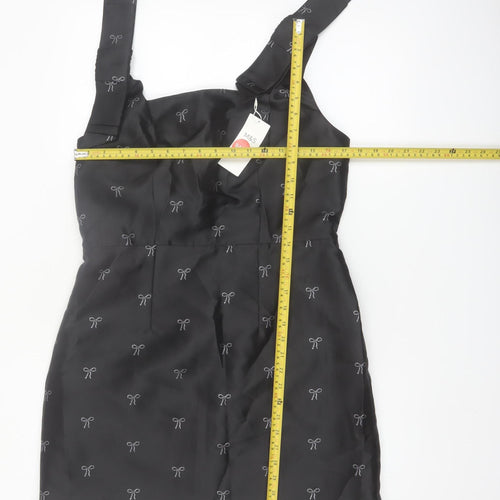 Marks and Spencer Women's Black Size 14 Shift Dress with Bow Accent