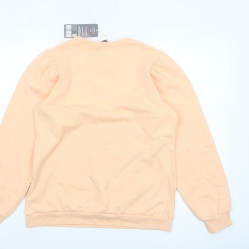 Avenue Women Peach Pullover Sweatshirt Size 8-10 Cotton Blend Casual