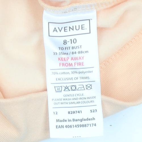 Avenue Women Peach Pullover Sweatshirt Size 8-10 Cotton Blend Casual