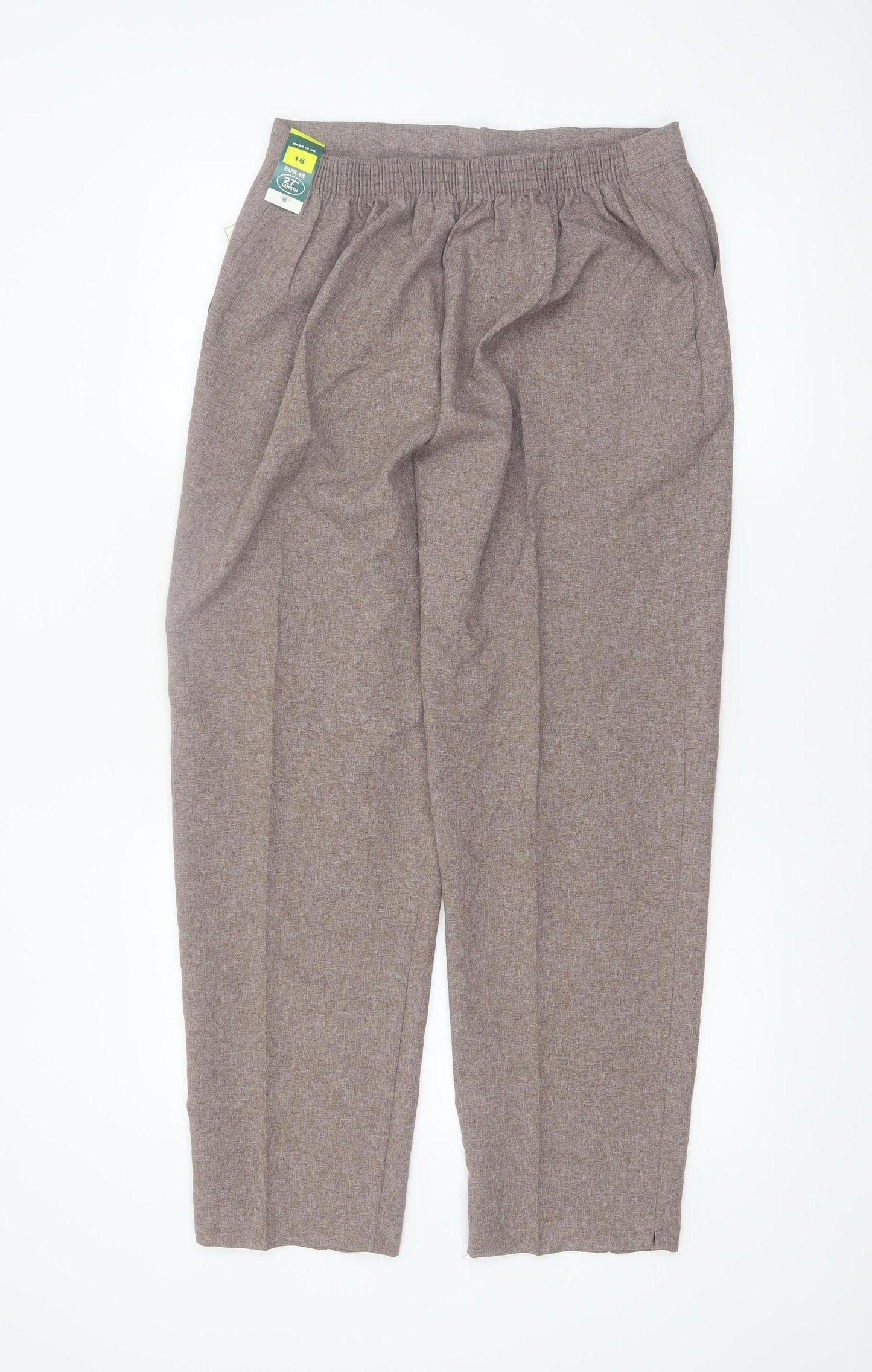 Emma Collection Womens Brown Size 16 Straight Trousers
