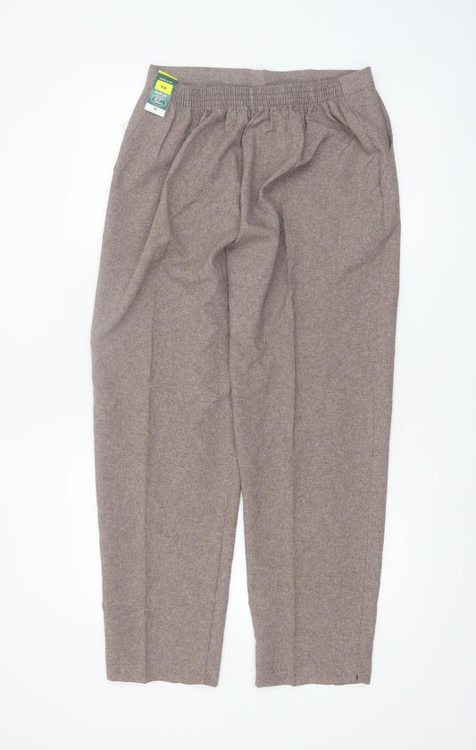 Emma Collection Womens Brown Size 16 Straight Trousers