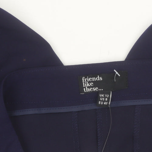 Friends Like These Women’s Blue Size 12 Slim Tapered Stretch Trousers