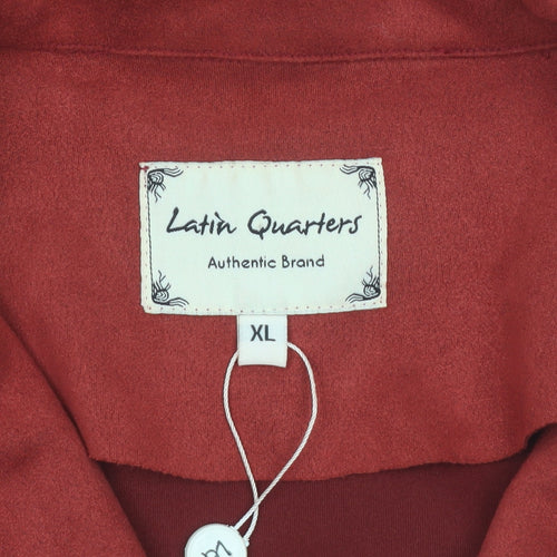 Latin Quarters Women's Red XL Biker Softshell Jacket