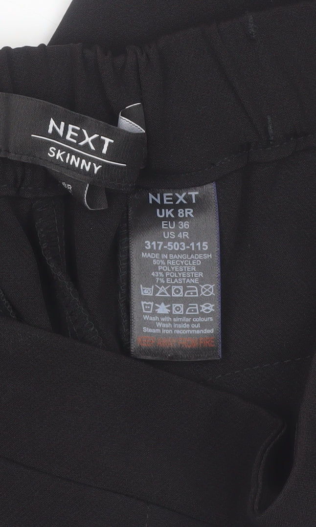 Next Women's Black Skinny Trousers Size 8 Regular