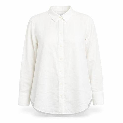 Marks and Spencer Women White Button-Up Shirt UK 16 Classic Long Sleeve