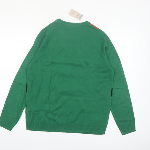 Esmara Womens Green Christmas Elf Pullover Jumper Size 12