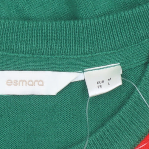 Esmara Womens Green Christmas Elf Pullover Jumper Size 12