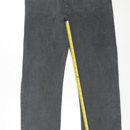 Armani Jeans Men's Grey Straight Leg Denim Jeans 34W 33L