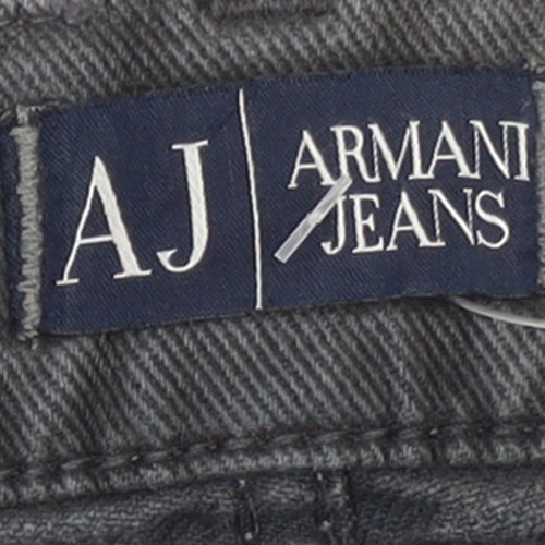 Armani Jeans Men's Grey Straight Leg Denim Jeans 34W 33L