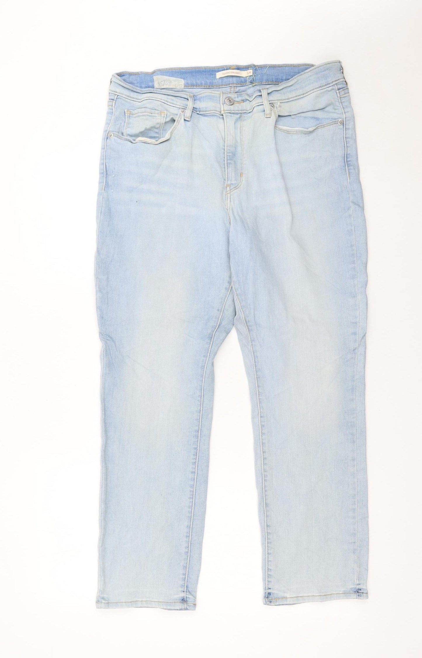 Levi's Women's Blue Size 14 Classic Straight Denim Jeans