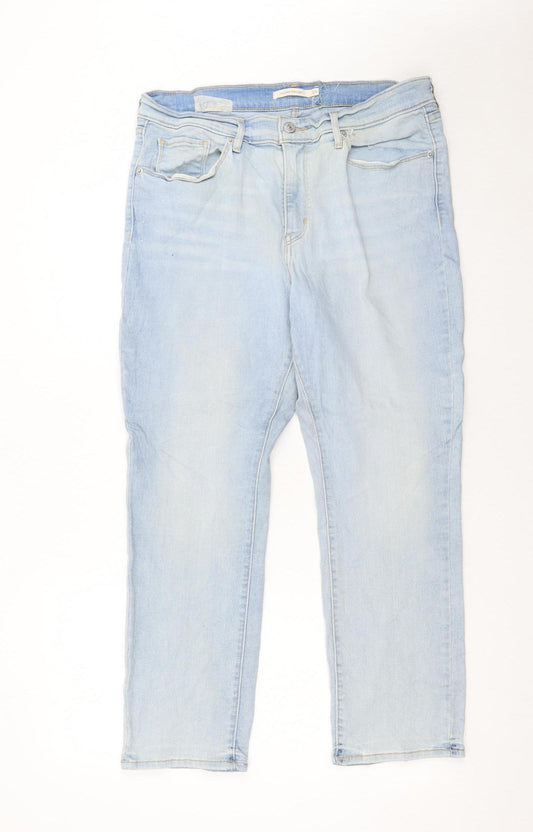 Levi's Women's Blue Size 14 Classic Straight Denim Jeans