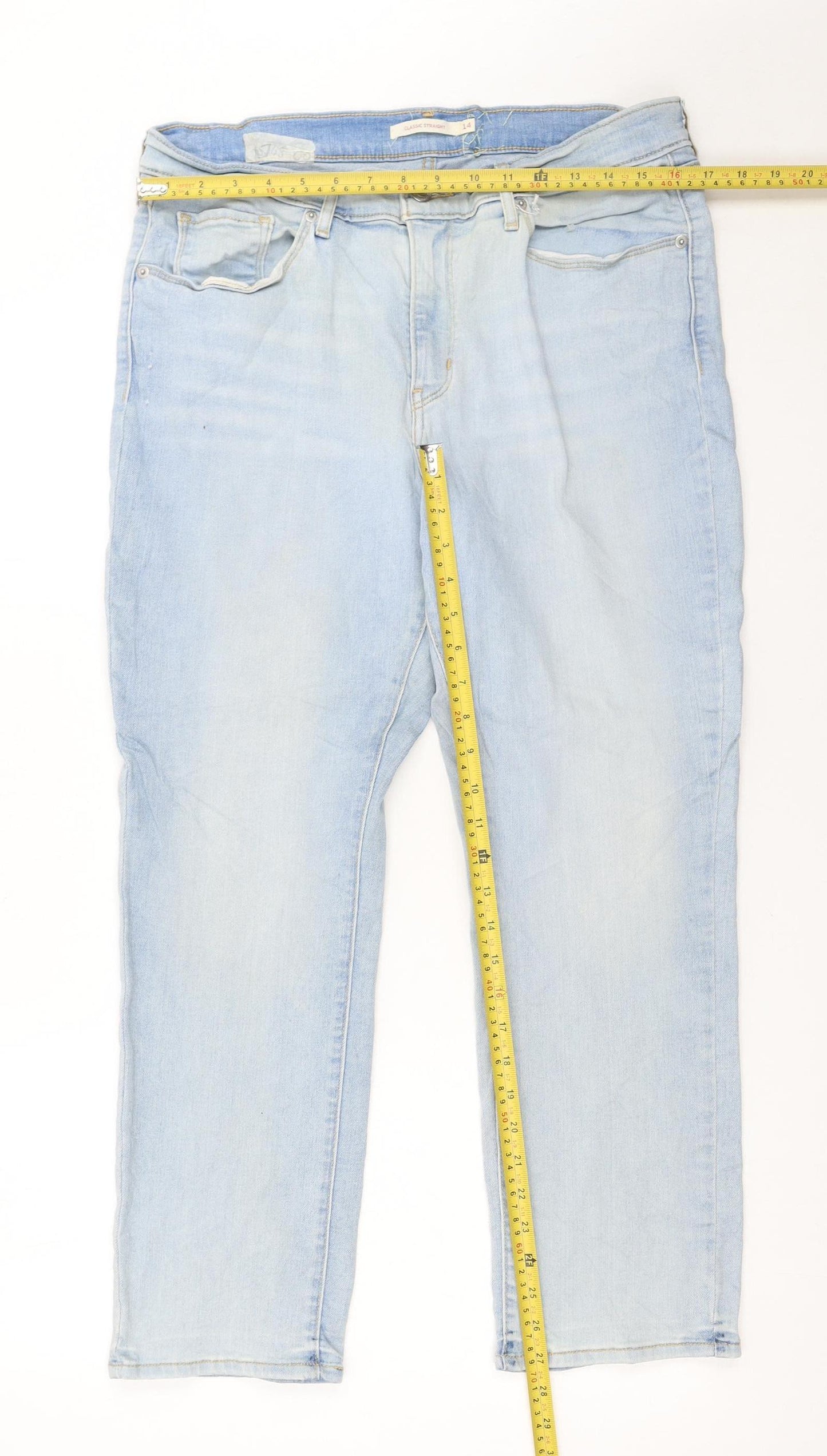 Levi's Women's Blue Size 14 Classic Straight Denim Jeans