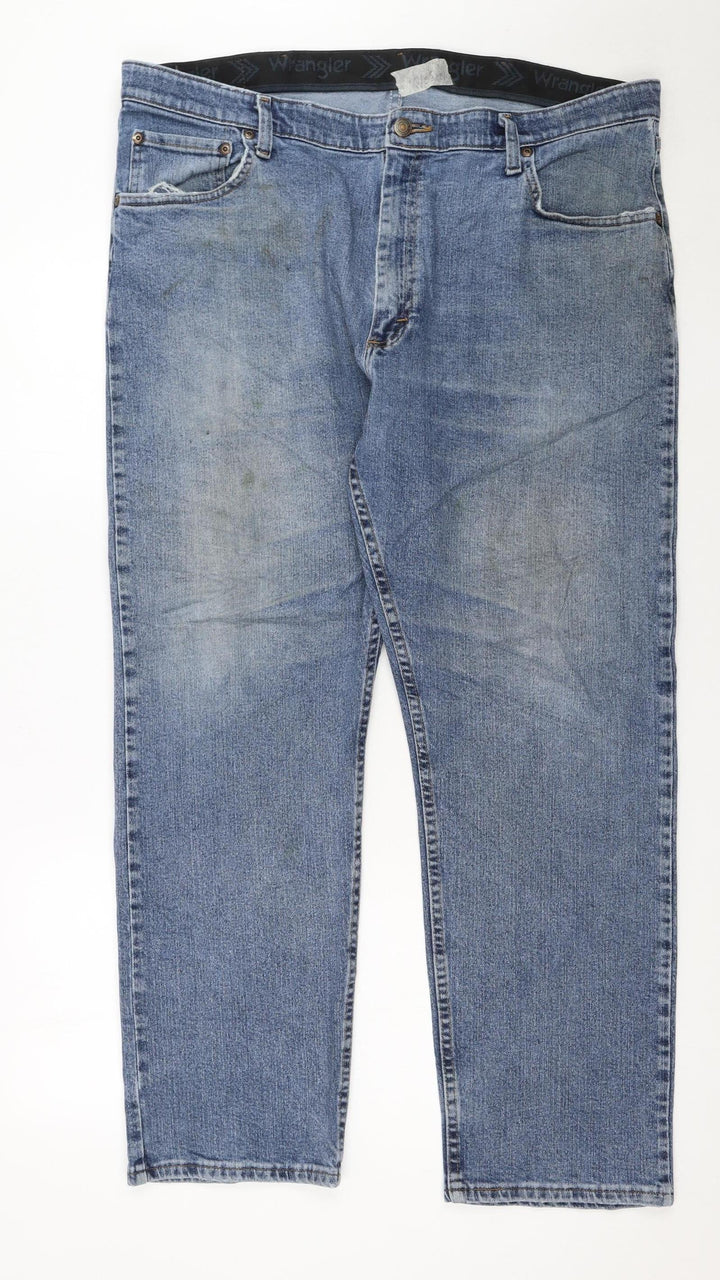 Wrangler Men Blue Regular Straight Fit Denim Jeans 40x29