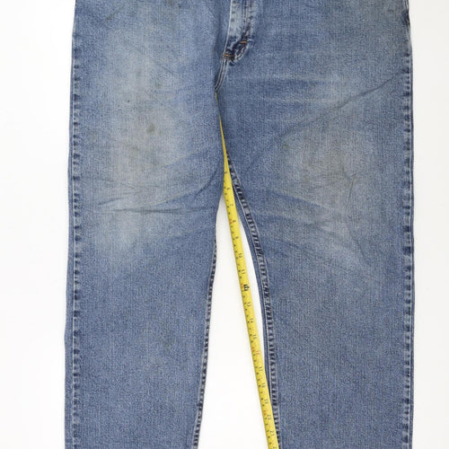 Wrangler Men Blue Regular Straight Fit Denim Jeans 40x29