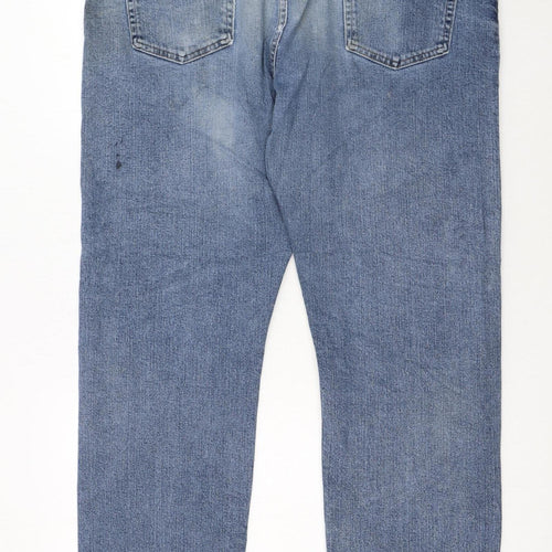 Wrangler Men Blue Regular Straight Fit Denim Jeans 40x29