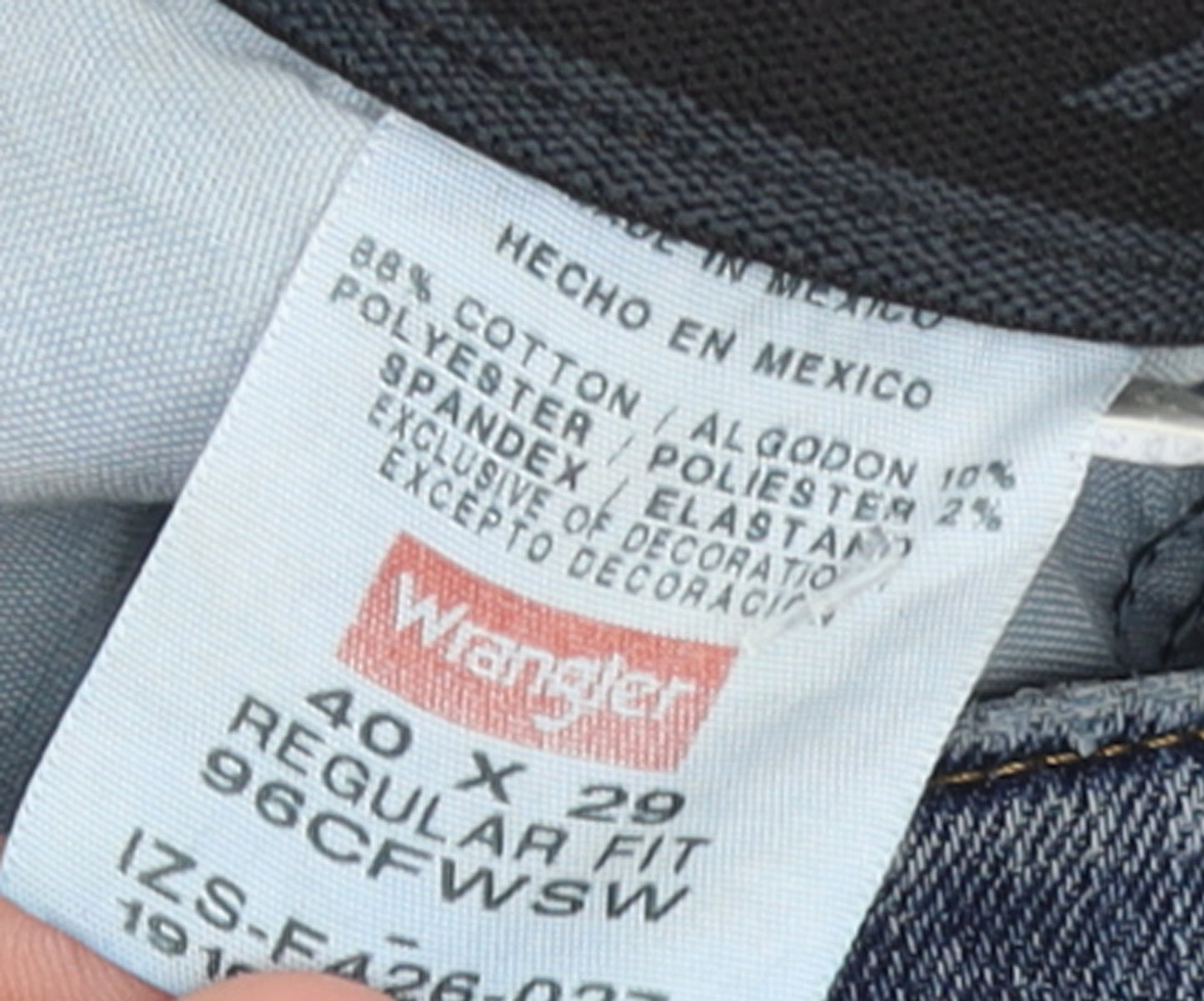 Wrangler Men Blue Regular Straight Fit Denim Jeans 40x29