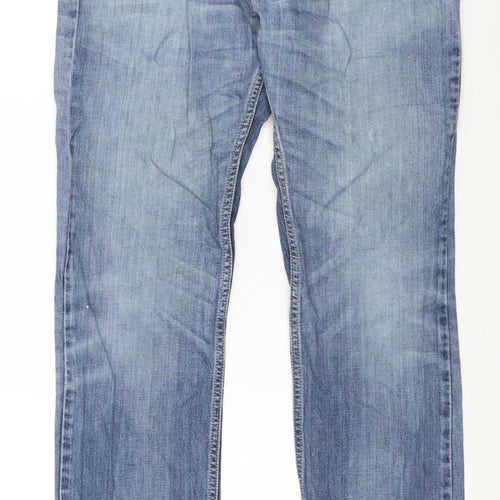 Levi Strauss & Co Men's Blue 34x34 Regular Fit Straight Denim Jeans
