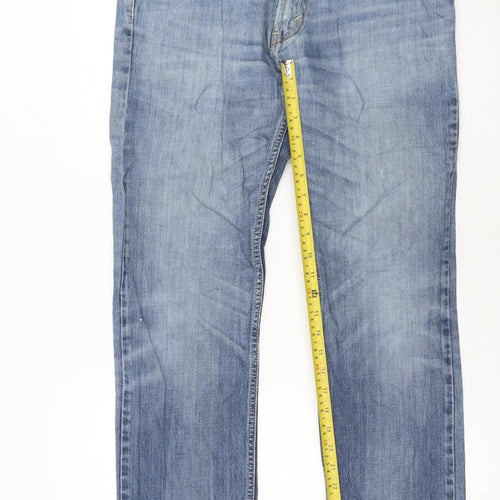 Levi Strauss & Co Men's Blue 34x34 Regular Fit Straight Denim Jeans