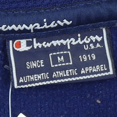Champion Men's Blue Medium Full Zip Track Jacket 90s Sports Style