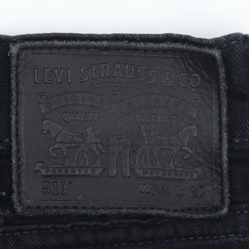 Levi's 511 Men's Black Slim Jeans W32 L32 Dark Wash