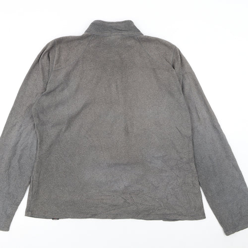 The North Face Women Grey Half Zip Fleece Sweatshirt Size M