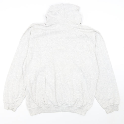 Le Coq Sportif Mens Grey Hoodie Medium Pullover Training Style