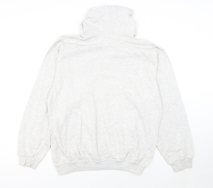 Le Coq Sportif Mens Grey Hoodie Medium Pullover Training Style