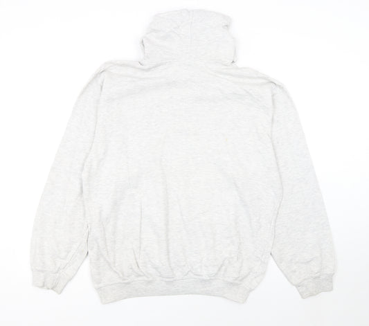 Le Coq Sportif Mens Grey Hoodie Medium Pullover Training Style