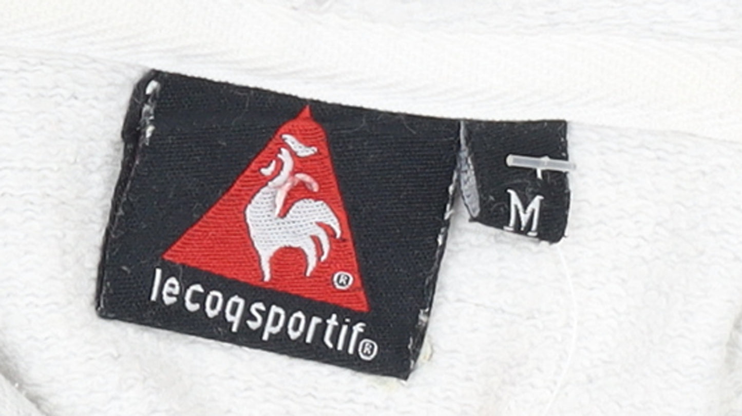 Le Coq Sportif Mens Grey Hoodie Medium Pullover Training Style