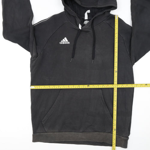 Adidas Men’s Black Pullover Hoodie L Fleece Logo Sportswear