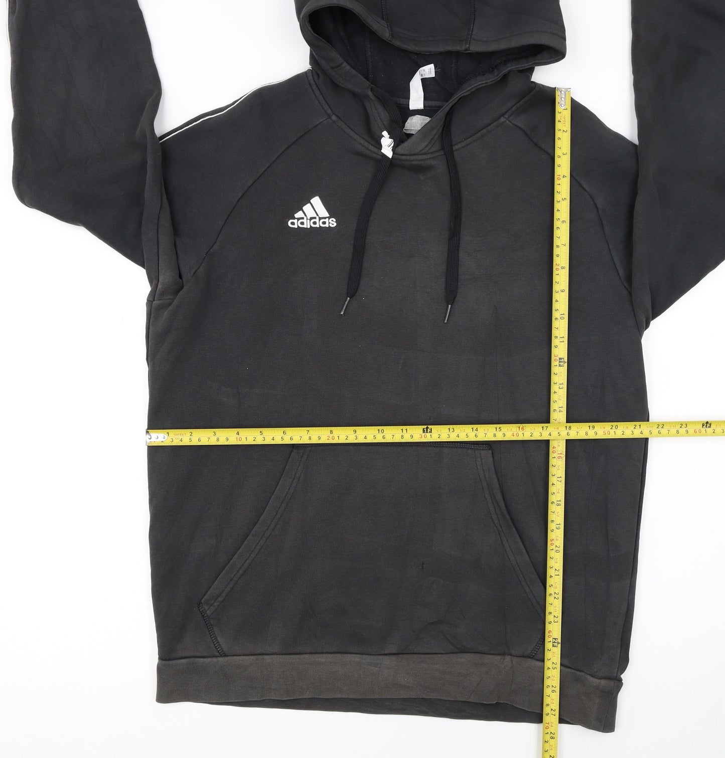 Adidas Men’s Black Pullover Hoodie L Fleece Logo Sportswear