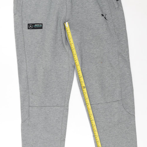 Puma Men's Grey XL Jogger Trousers Mercedes-Benz AMG Motorsport