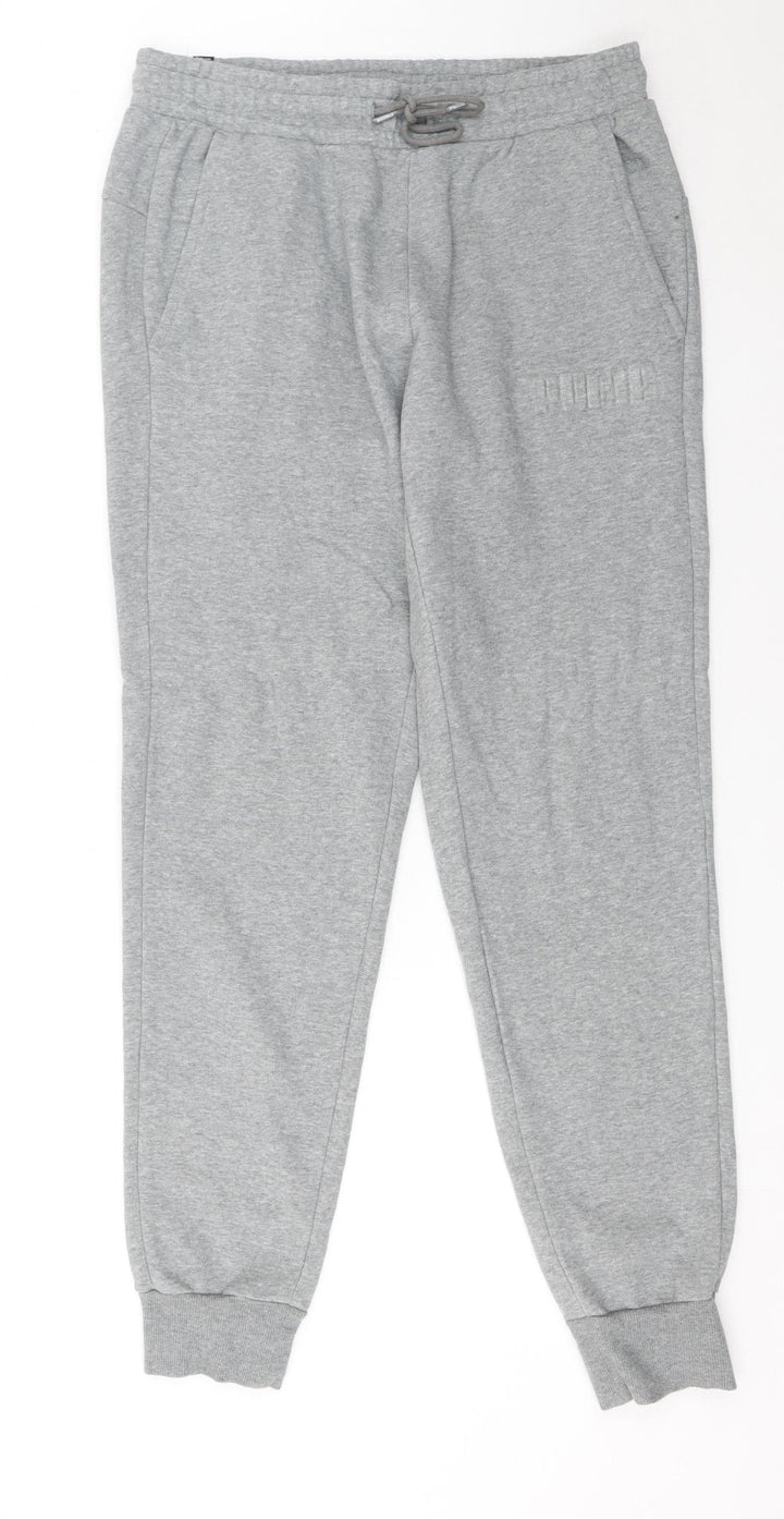 Puma Men’s Grey Jogger Sweatpants Size M Regular Fit