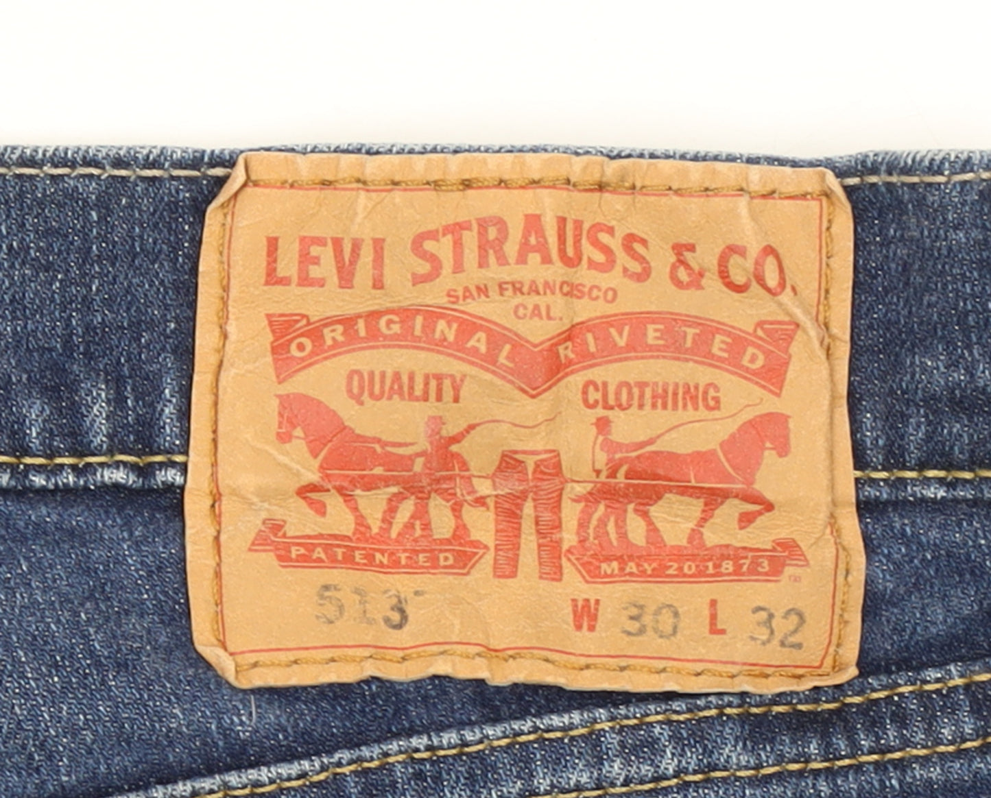 Levi’s Men Blue 513 Regular Straight Denim Jeans W30 L32
