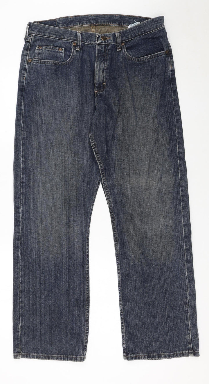 Wrangler Men's Blue Relaxed Straight Denim Jeans 34x30