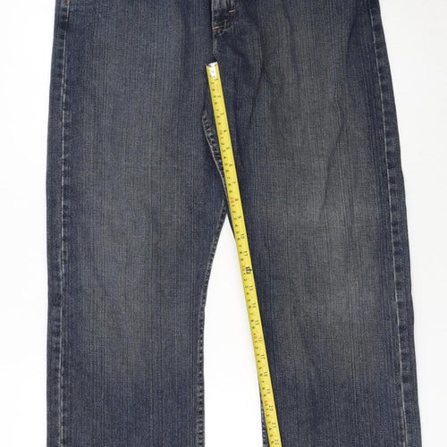 Wrangler Men's Blue Relaxed Straight Denim Jeans 34x30