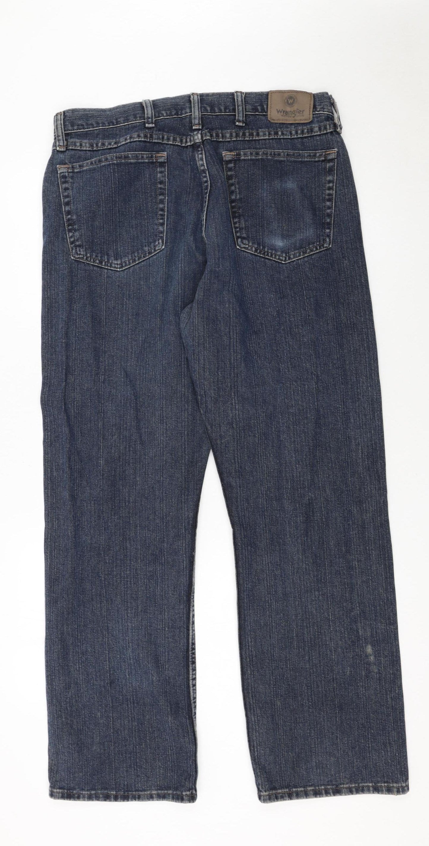 Wrangler Men's Blue Relaxed Straight Denim Jeans 34x30