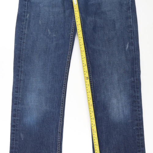 Levi’s 505 Men’s Blue Straight Jeans W32 L36 Mid Rise Denim