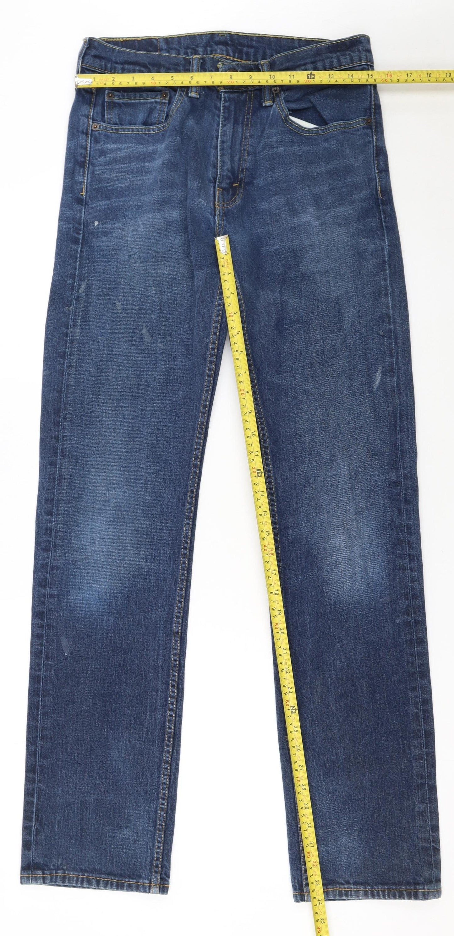 Levi’s 505 Men’s Blue Straight Jeans W32 L36 Mid Rise Denim