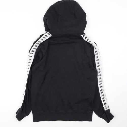 Nike Womens Black Small Pullover Hoodie With Logo Trim
