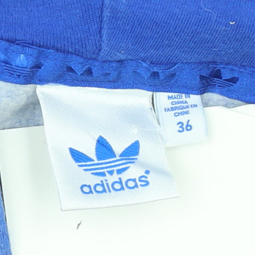 Adidas Women's Blue Pullover Hoodie Size 10 Drawstring Logo