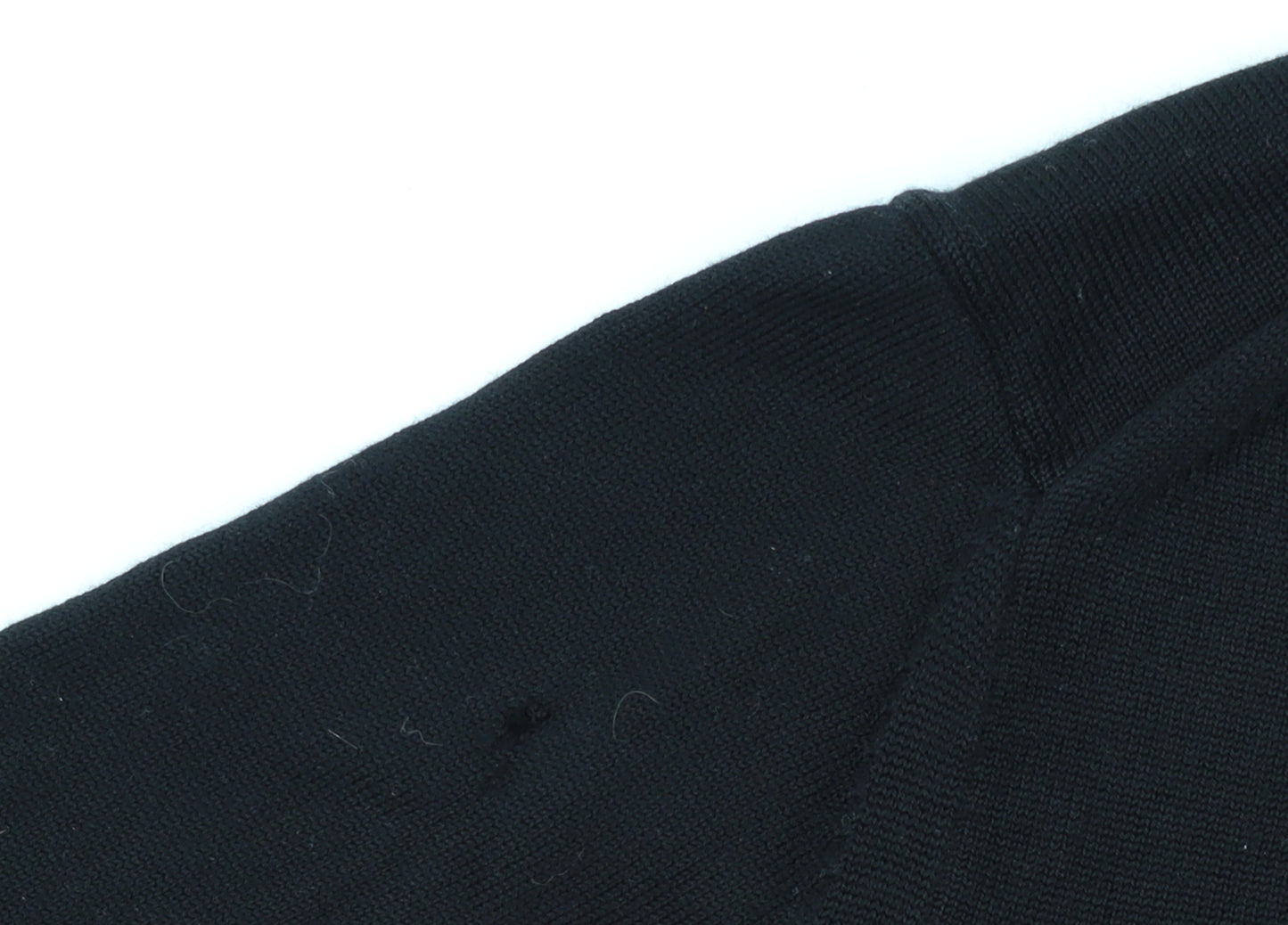 Fred Perry Men's Black Merino Wool Crew Neck Jumper L