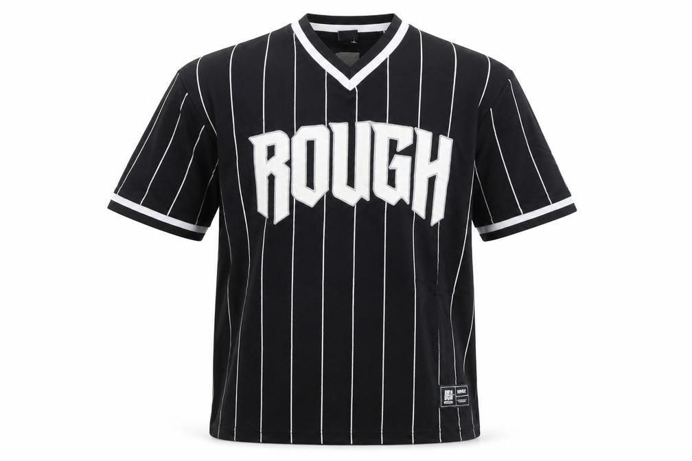 FSBN Men's Black Striped Athletic Fit Jersey T-Shirt M