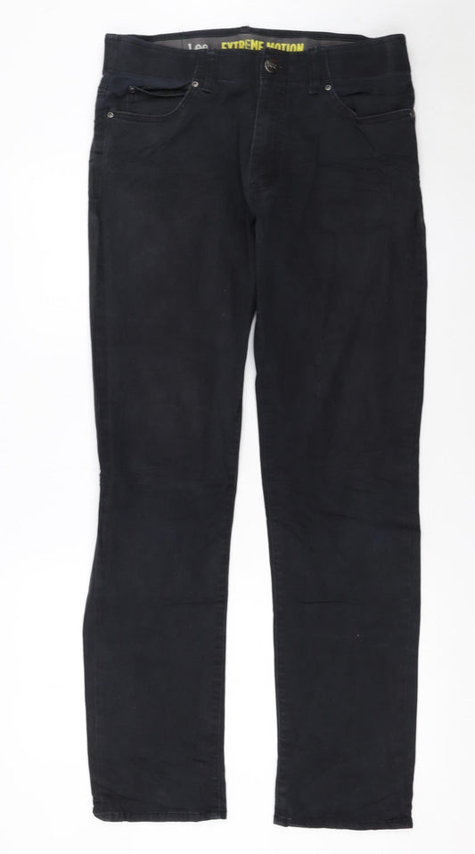 Lee Men’s Black Extreme Motion Straight Fit Jeans 32W 34L